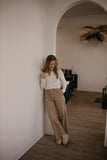 MIOU MUSE Cotton Stretch Wide Legged Pant