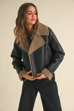 MIOU MUSE Sherpa Biker Jacket