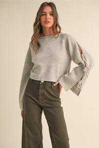 MIOU MUSE Ribbon Tie Sweater